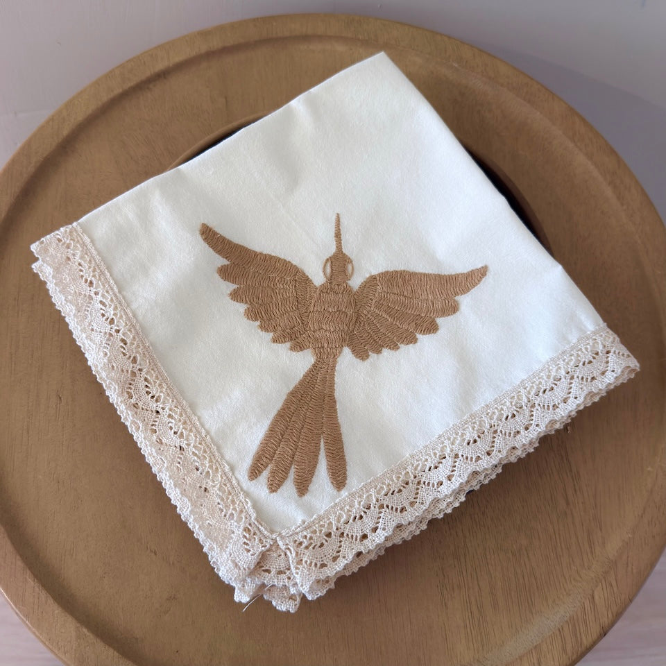 Limited Edition Otomi Embroidered Neutral Colibri Napkins