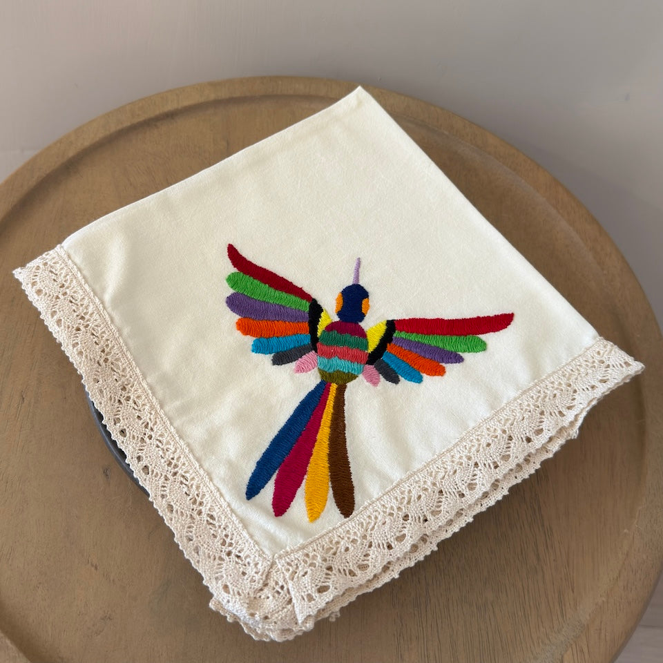 Limited Edition Otomi Embroidered Multi Color Colibri Napkins
