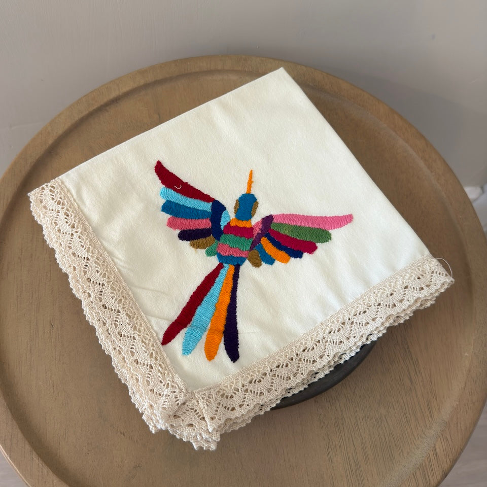 Limited Edition Otomi Embroidered Multi Color Colibri Napkins
