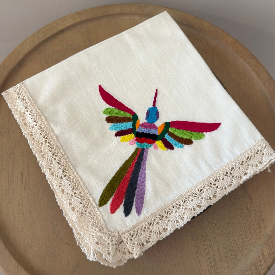 Limited Edition Otomi Embroidered Multi Color Colibri Napkins