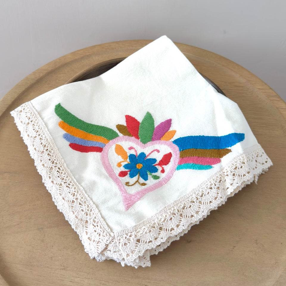 Limited Edition Otomi Embroidered Sacred Heart Napkins