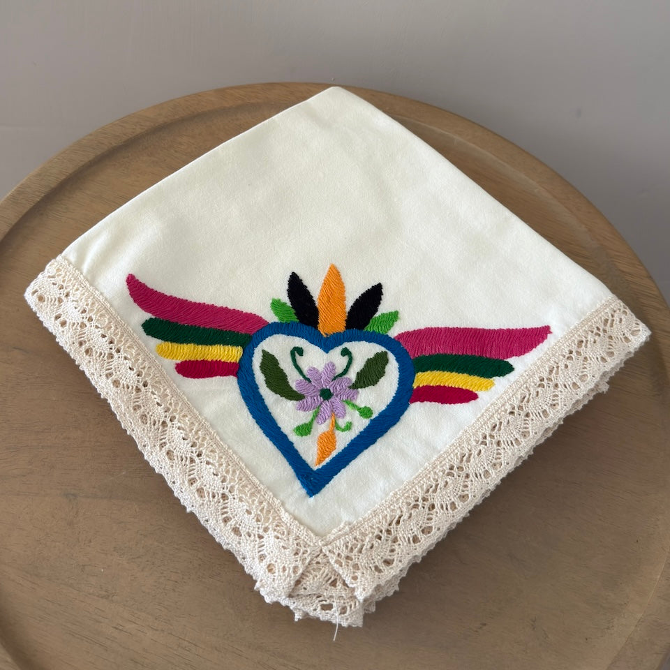 Limited Edition Otomi Embroidered Sacred Heart Napkins