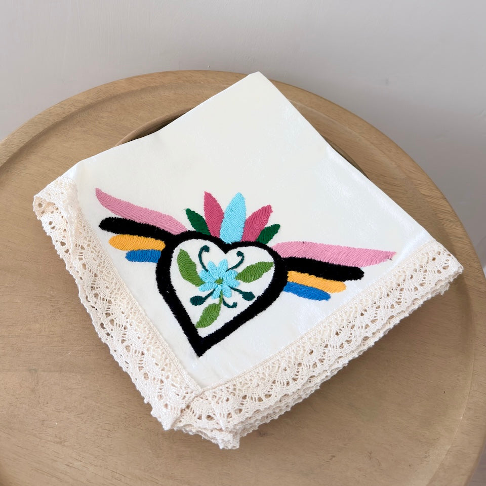 Limited Edition Otomi Embroidered Sacred Heart Napkins