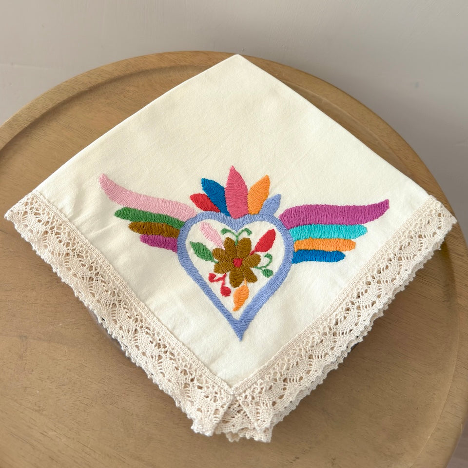 Limited Edition Otomi Embroidered Sacred Heart Napkins