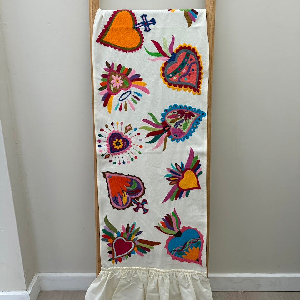 Limited Edition Multi Color Sacred Heart Table Runner