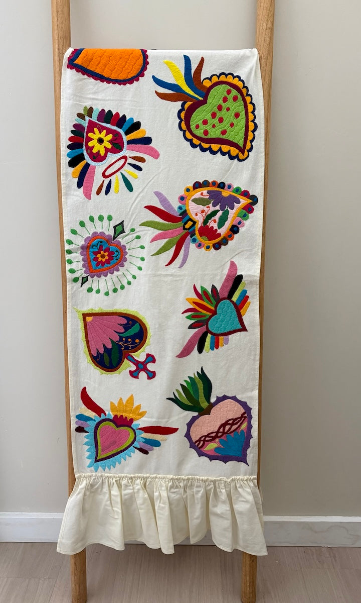 Limited Edition Multi Color Sacred Heart Table Runner