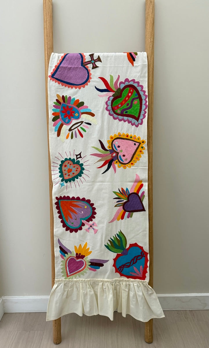 Limited Edition Multi Color Sacred Heart Table Runner