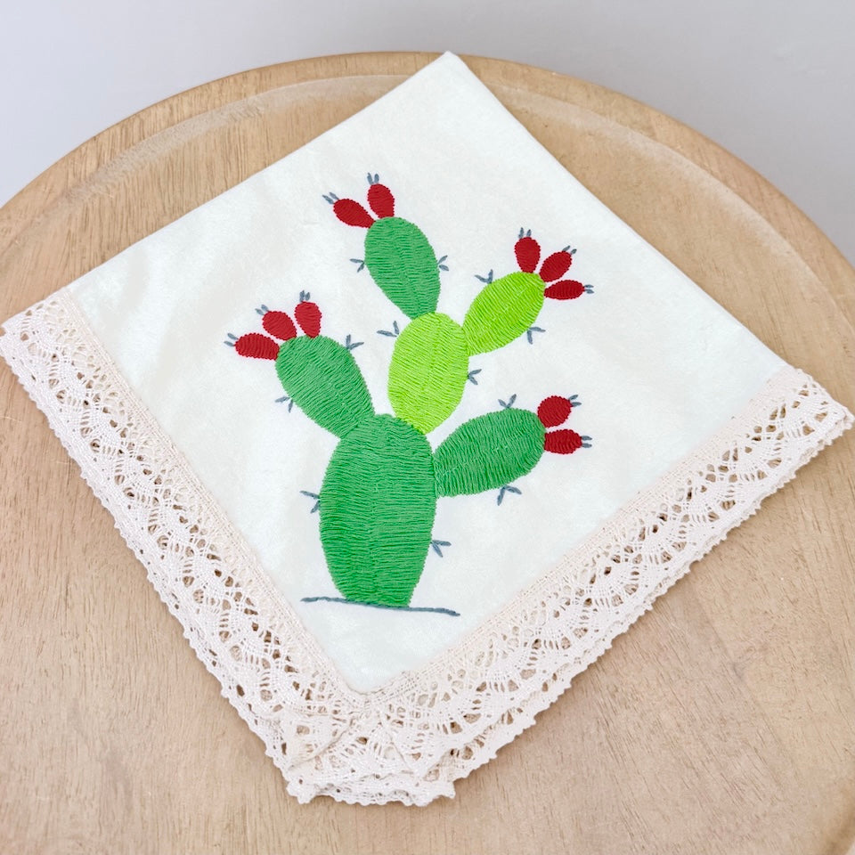 Limited Edition Otomi Embroidered Cactus Napkins