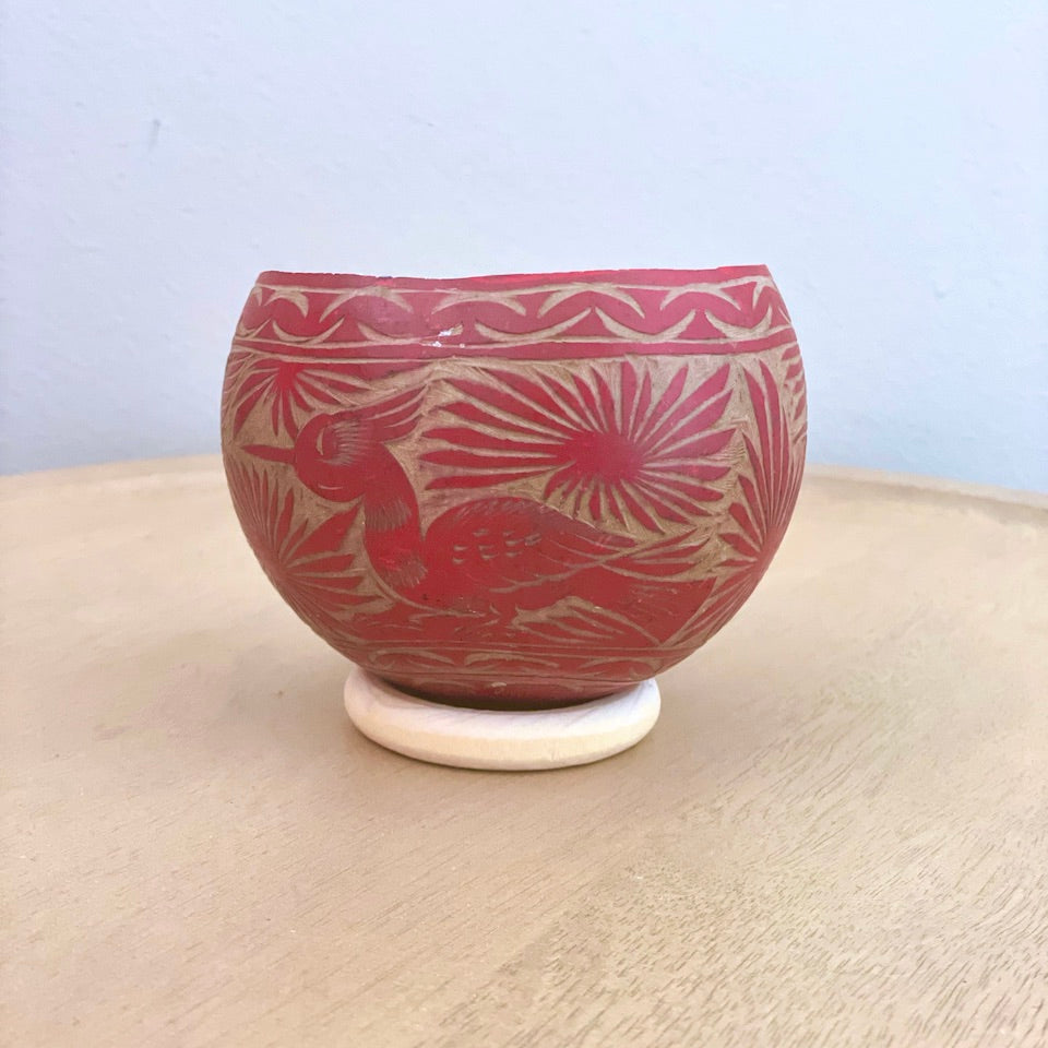 Red Jicara Candle