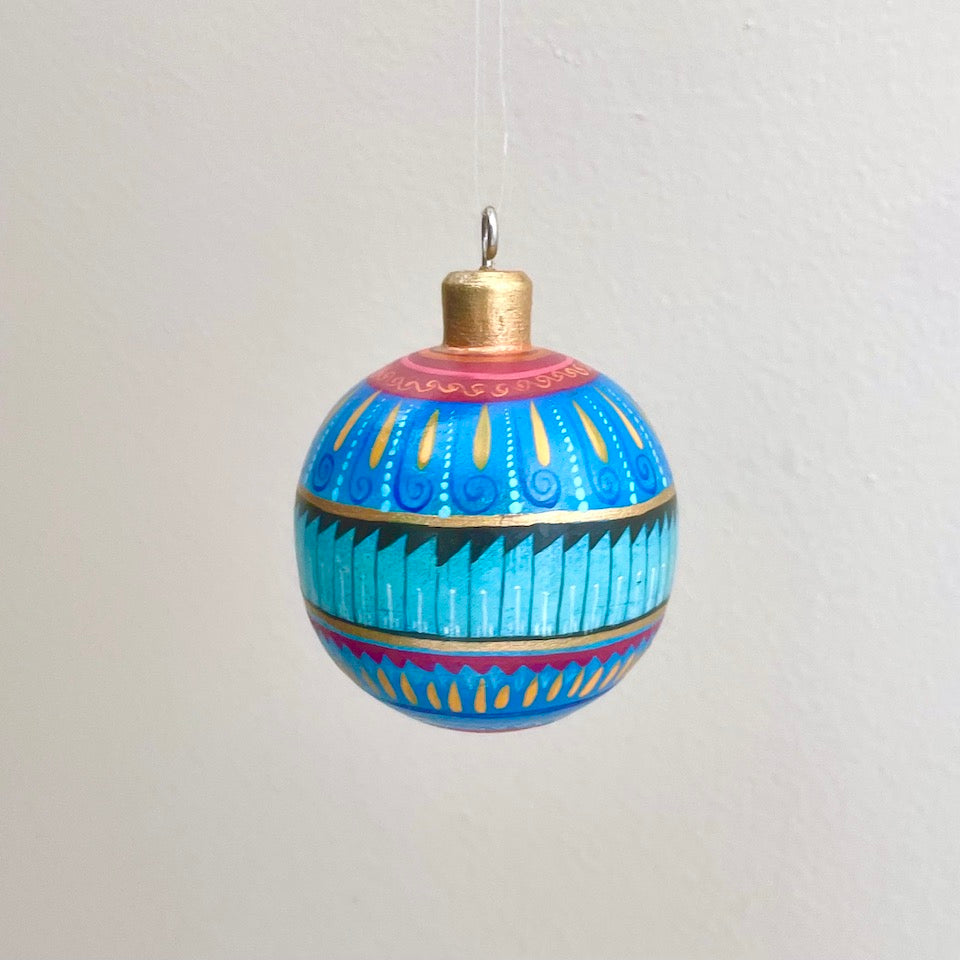 Blue Alebrije Holiday Ornaments